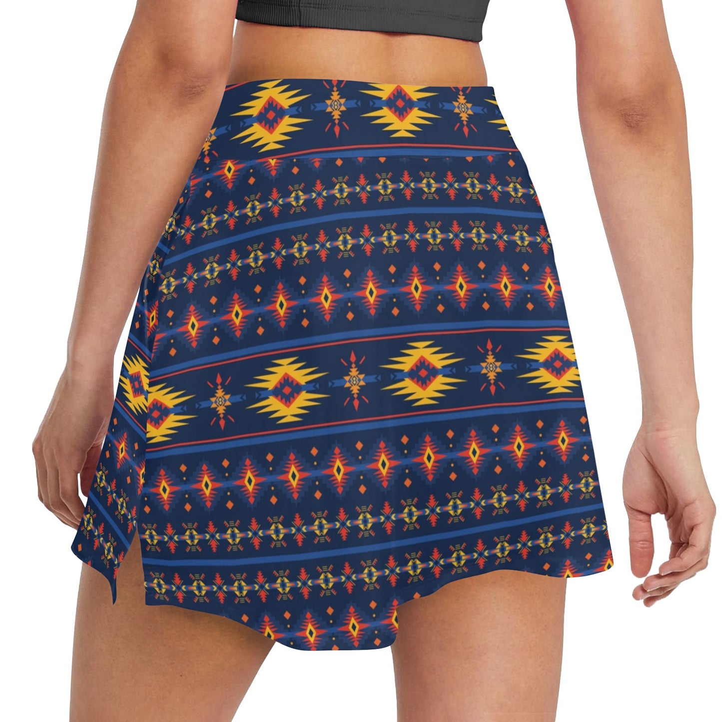Southwest Pattern Print Design LKS306 17" Golf & Pickleball Skort with Pockets