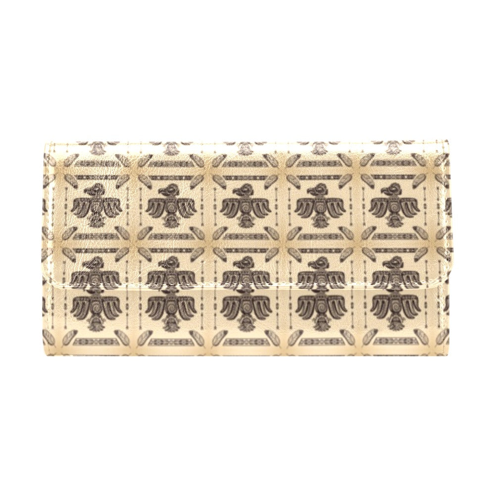 Native American Themed Design Print Women's Trifold Wallet