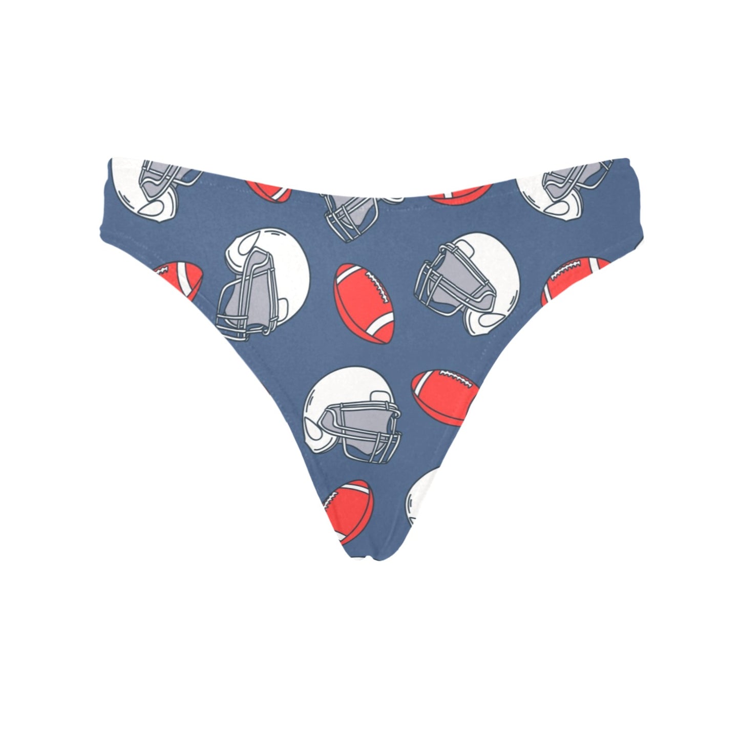 American Football Helmet Design Pattern Women's Thongs
