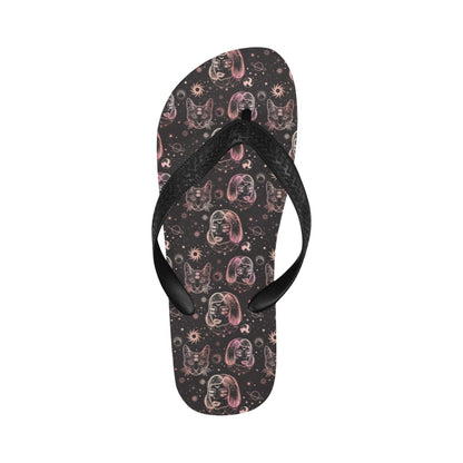 Third Eye Girl Cat Print Design LKS305 Flip Flops
