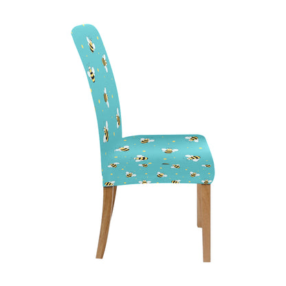 Bee With Dot Print Design LKS309 Dining Chair Slipcover