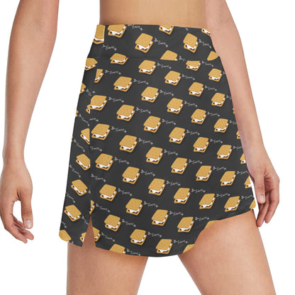 S_Mores Print Design LKS301 17" Golf & Pickleball Skort with Pockets