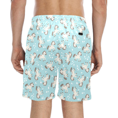 Horse Cute Print Design LKS306 Men's Swim Trunks Beach Shorts