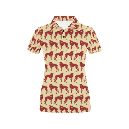 Whippets Print Design LKS301 Women's Polo Shirt