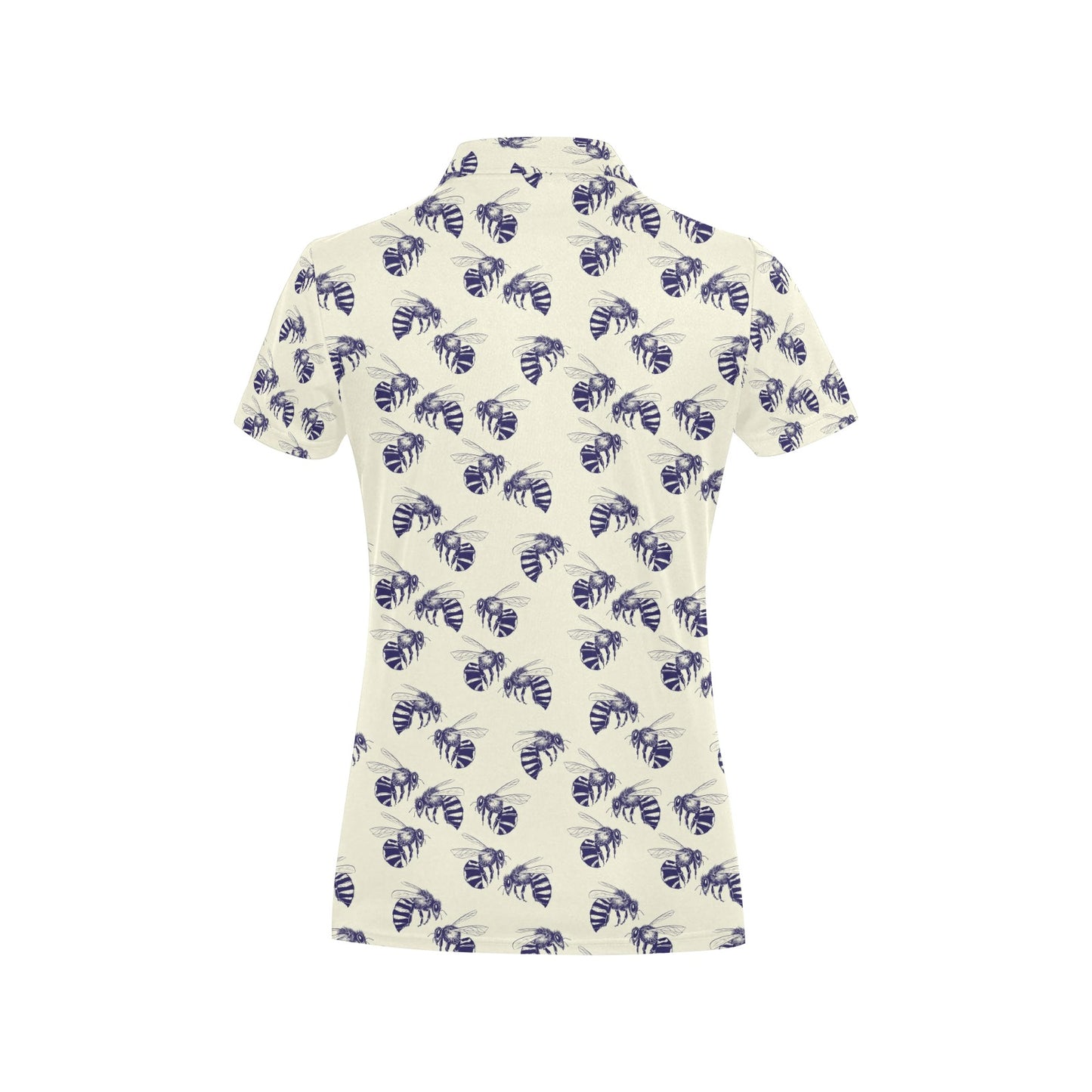 Bee Pattern Print Design 02 Women's Polo Shirt