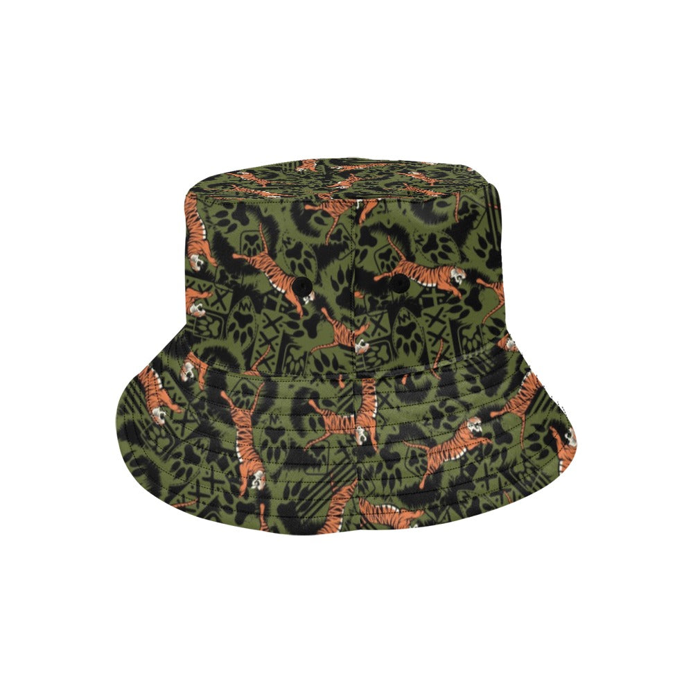 Tiger Pattern Print Design LKS303 Unisex Bucket Hat