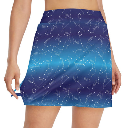 Virgo Print Design LKS302 17" Golf & Pickleball Skort with Pockets