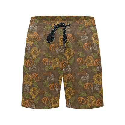 Thanksgiving Print Design LKS301 Men's Swim Trunks Beach Shorts