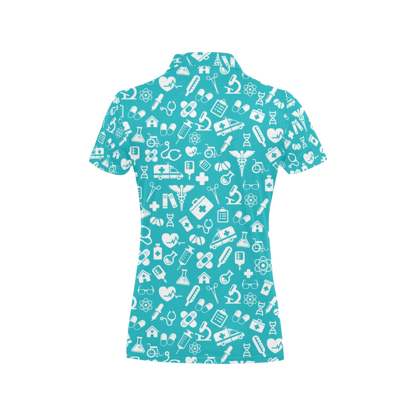 Medical Pattern Print Design 04 Women's Polo Shirt