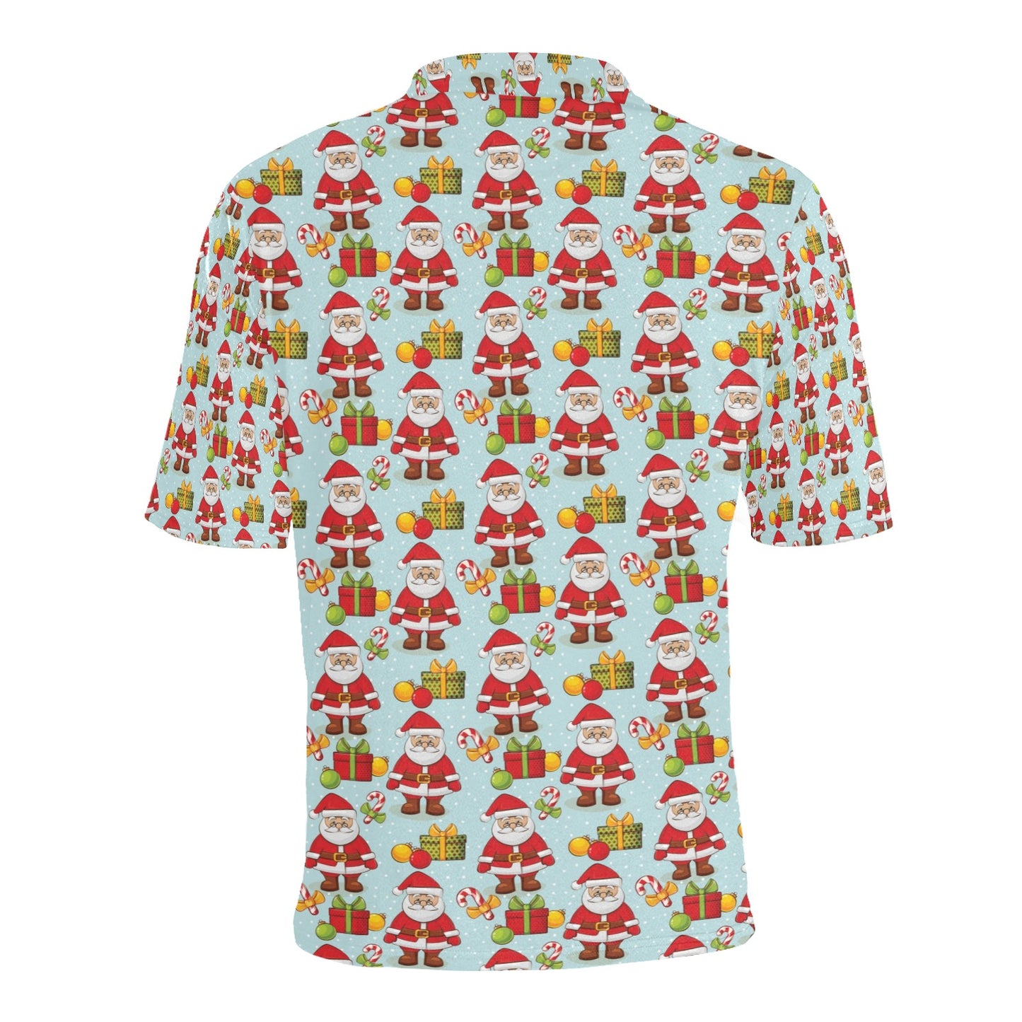 Santa Christmas Themed Print Design LKS303 Men Polo Shirt