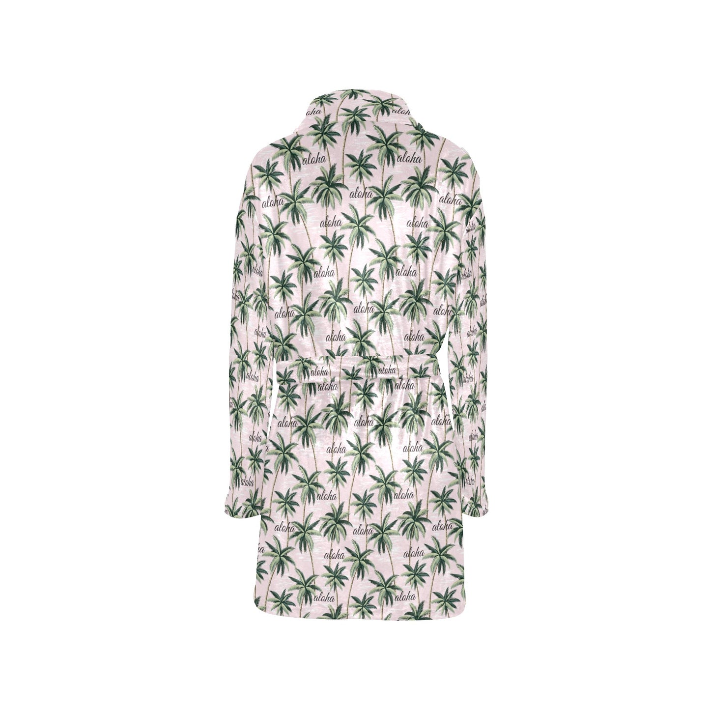 Aloha Beach Pattern Design Themed Print Women's Fleece Robe