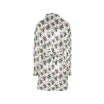 Aloha Beach Pattern Design Themed Print Women's Fleece Robe