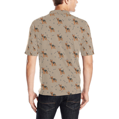Yorkshire Terriers Print Design LKS305 Men Polo Shirt