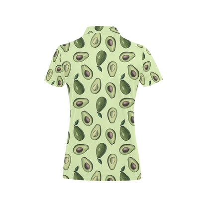 Avocado Pattern Print Design 02 Women's Polo Shirt
