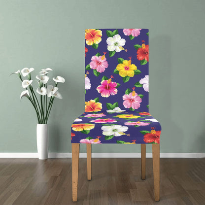 Hibiscus Colorful Print Design LKS301 Dining Chair Slipcover
