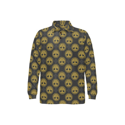 Celtic Tree of Life Design Long Sleeve Polo Shirt For Men's
