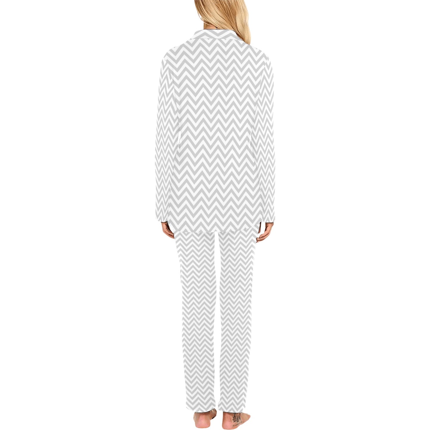 Chevron Print Design LKS401 Women's Long Pajama Set