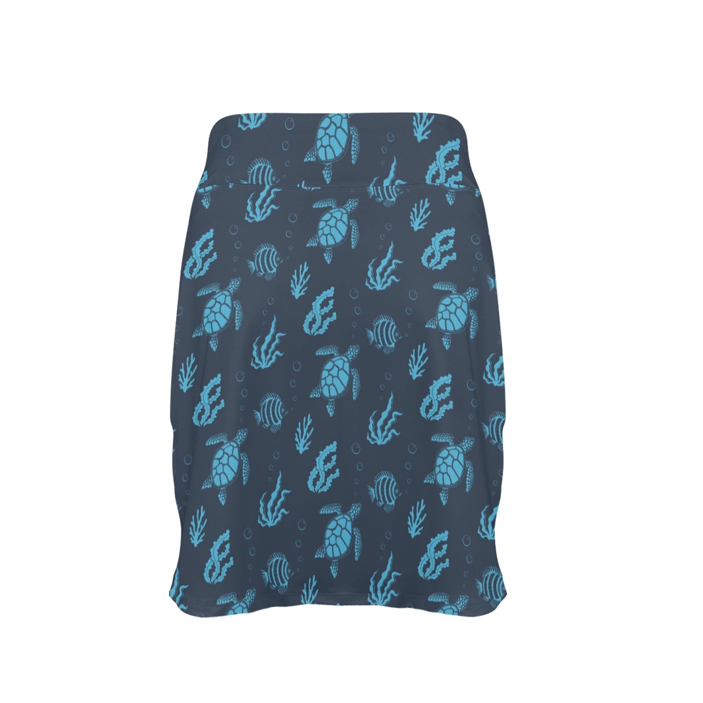 Sea Turtle Print Design LKS307 17" Golf & Pickleball Skort with Pockets