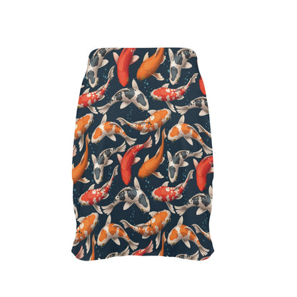 Koi Carp Cute Design Themed Print 17" Golf & Pickleball Skort with Pockets