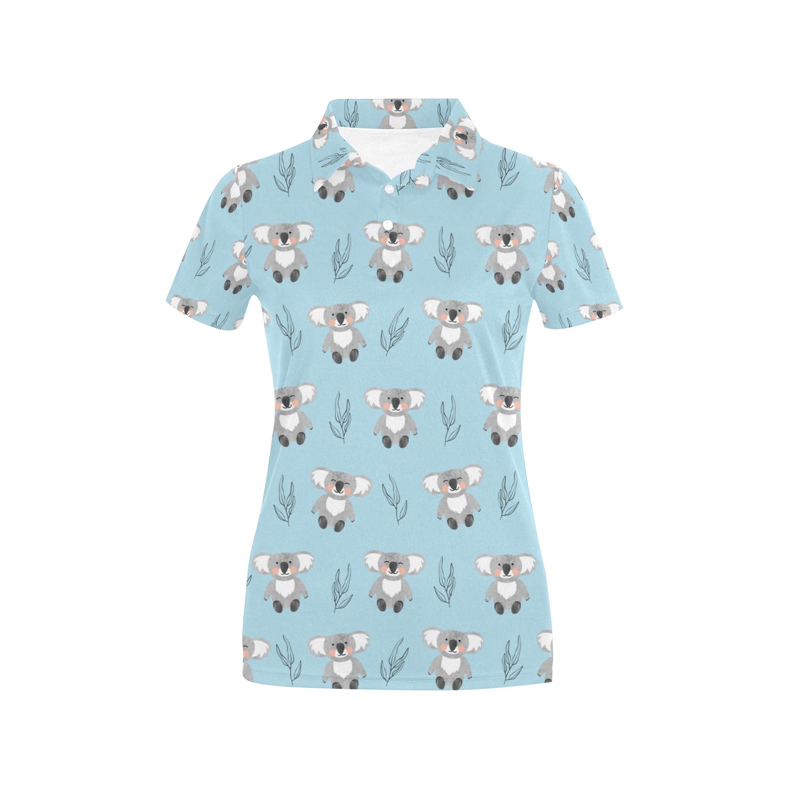 Koala Pattern Print Design 01 Women's Polo Shirt