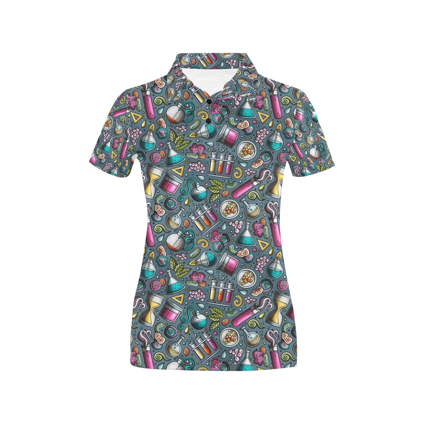 Science Print Design LKS304 Women's Polo Shirt