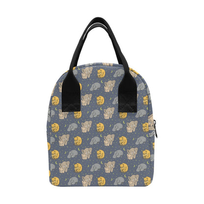 Safari Elephant Lion Print Design LKS303 Insulated Lunch Bag