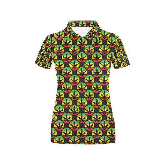 Rasta Reggae Color Design Women's Polo Shirt