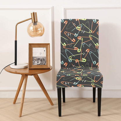 Safety Pin Print Design LKS301 Dining Chair Slipcover