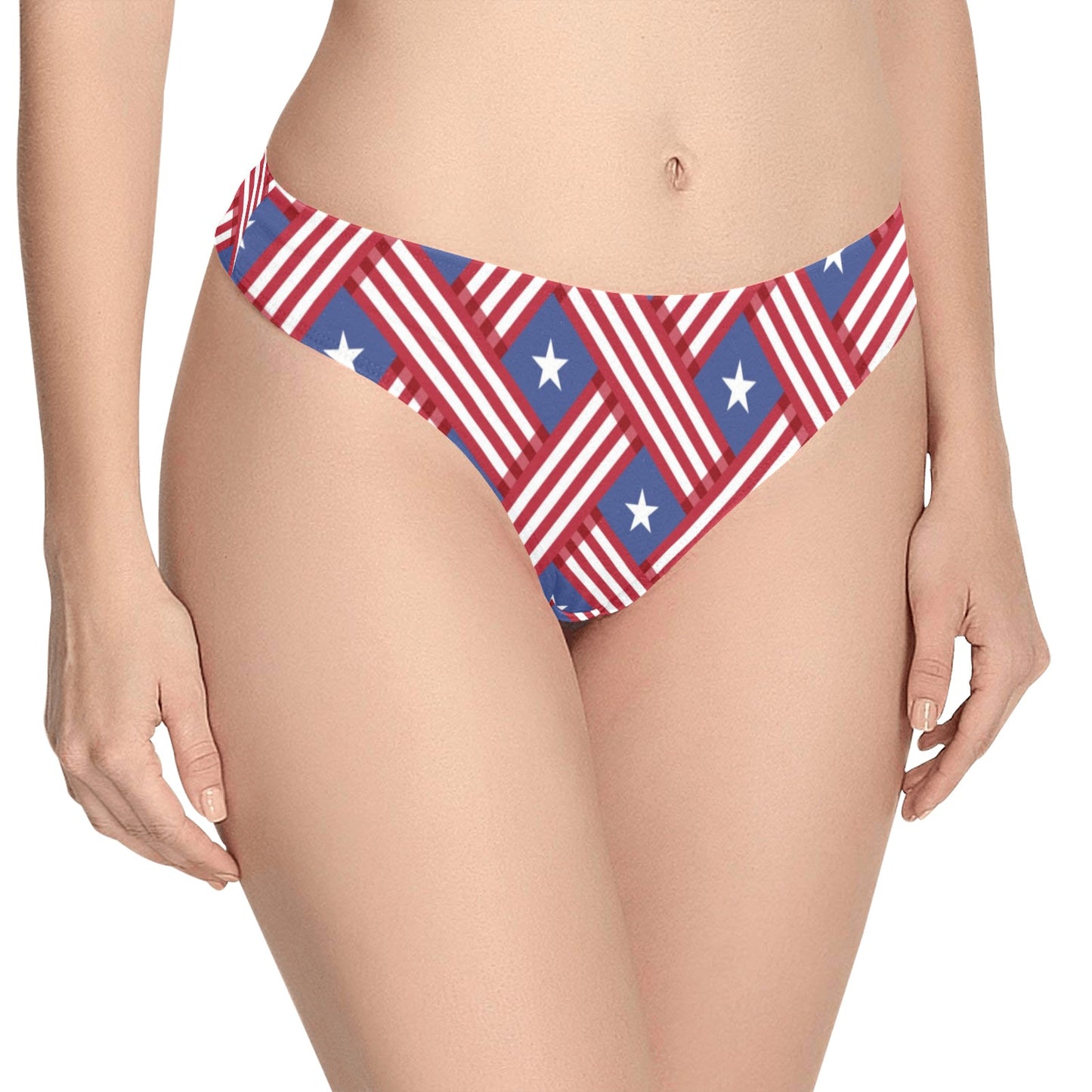 American flag Pattern Women's Thongs