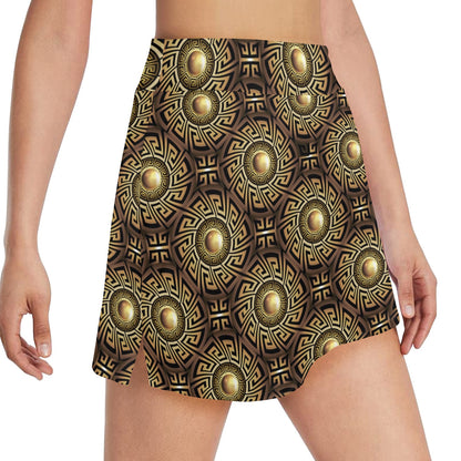 Ancient Greek Print Design LKS3012 17" Golf & Pickleball Skort with Pockets