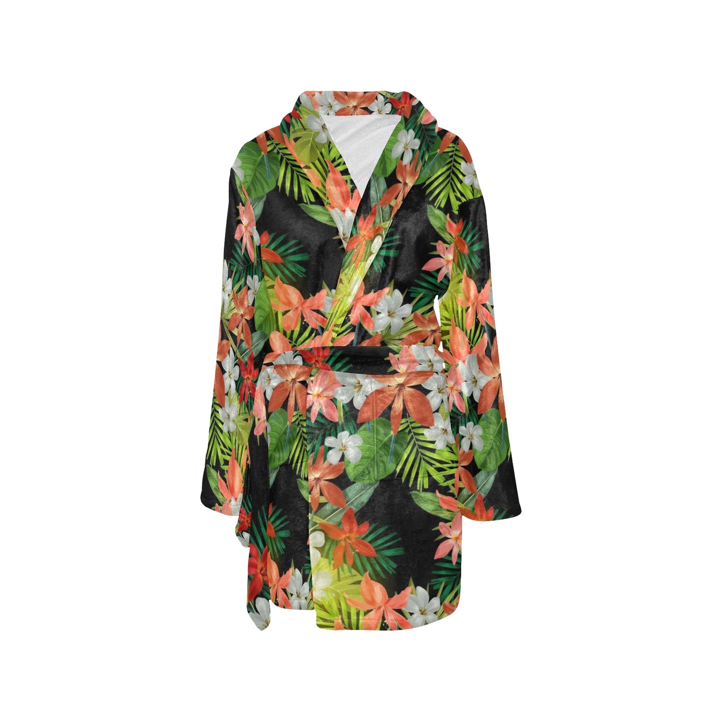 Amaryllis Pattern Print Design AL07 Women's Fleece Robe