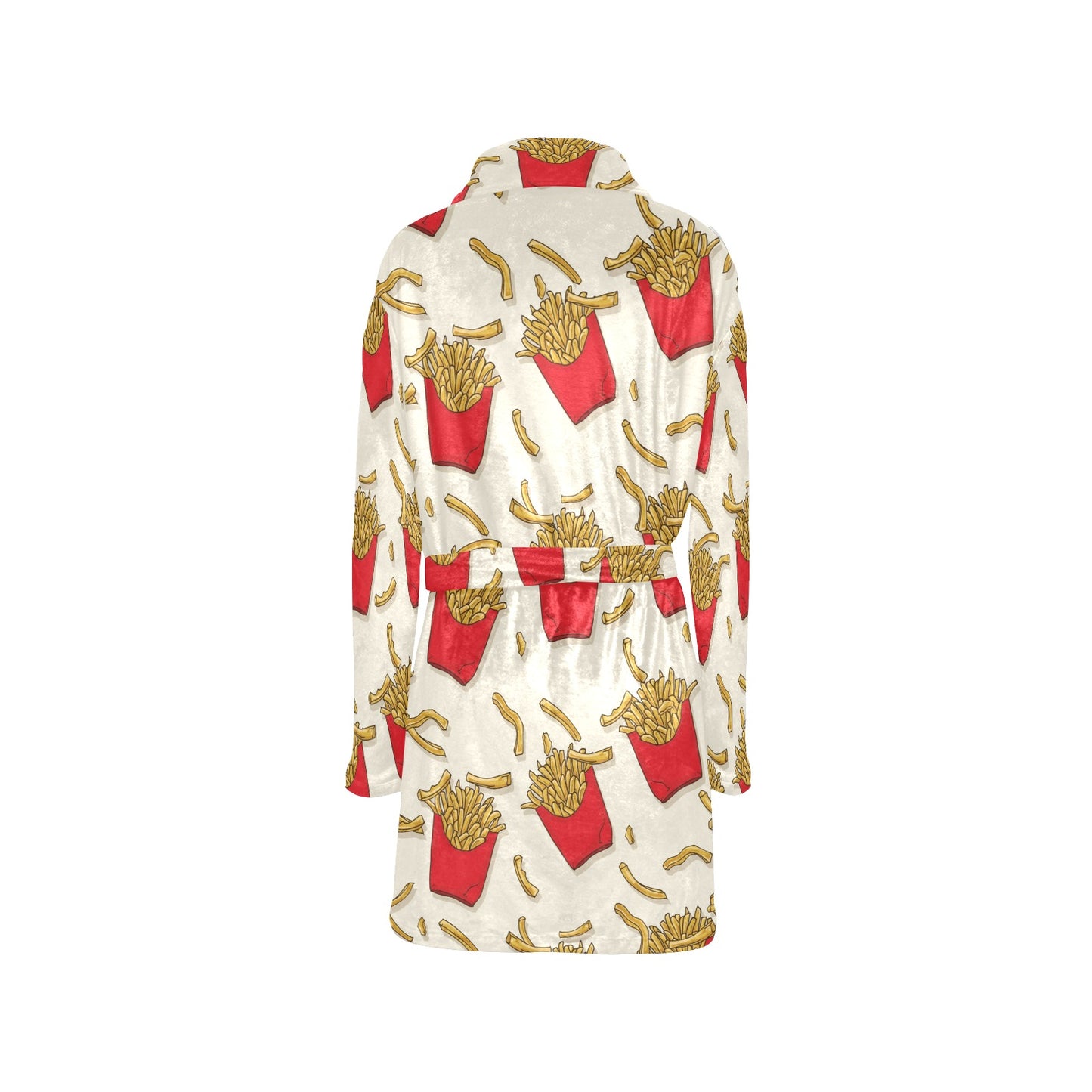 French Fried Pattern Print Design 01 Women's Fleece Robe