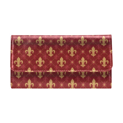 Fleur De Lis Print Design LKS401 Women's Trifold Wallet