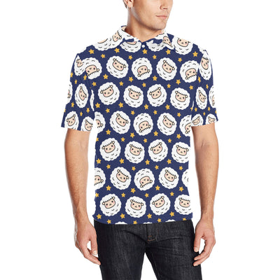 Sheep Print Design LKS402 Men Polo Shirt