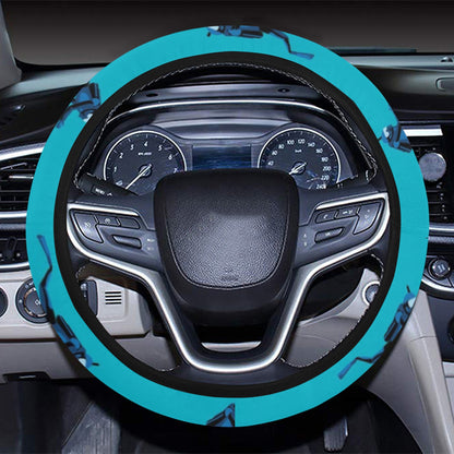 Scuba Driver Print Design LKS304 Steering Wheel Cover with Elastic Edge