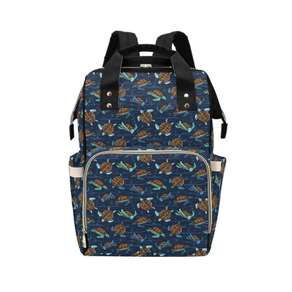 Sea Turtle Print Design LKS3011 Diaper Bag Backpack