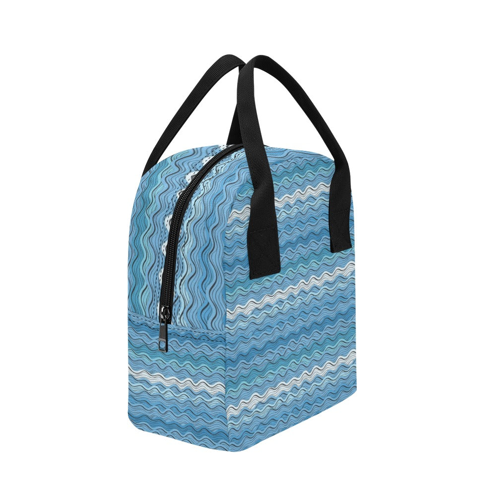 Wave Print Design LKS301 Insulated Lunch Bag
