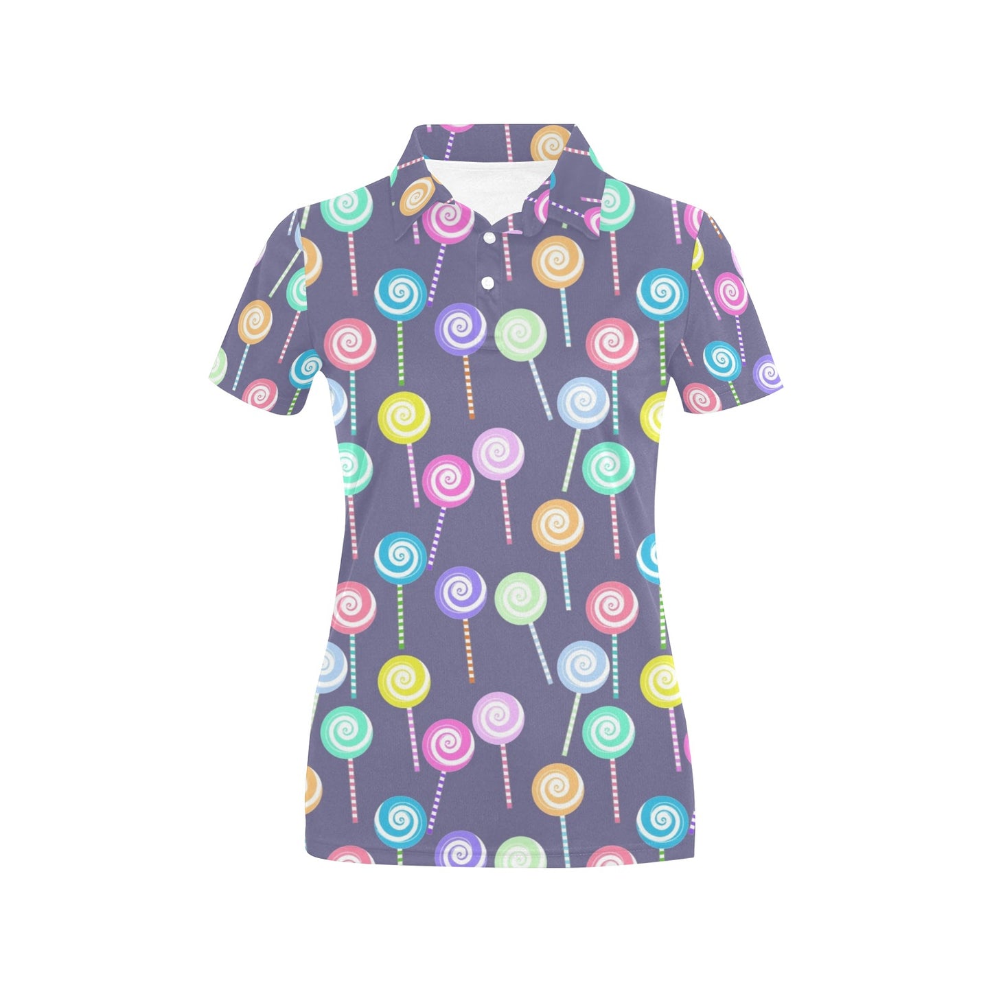 Lollipop Pattern Print Design LL03 Women's Polo Shirt