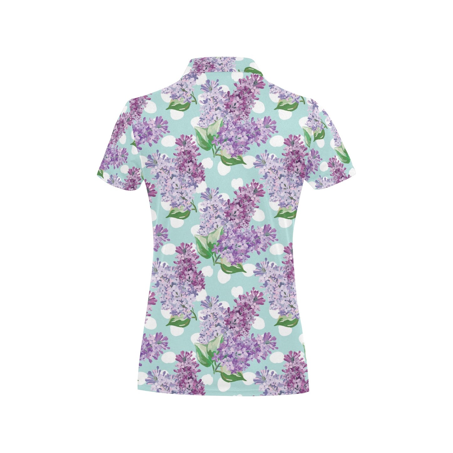 Lilac Pattern Print Design 02 Women's Polo Shirt