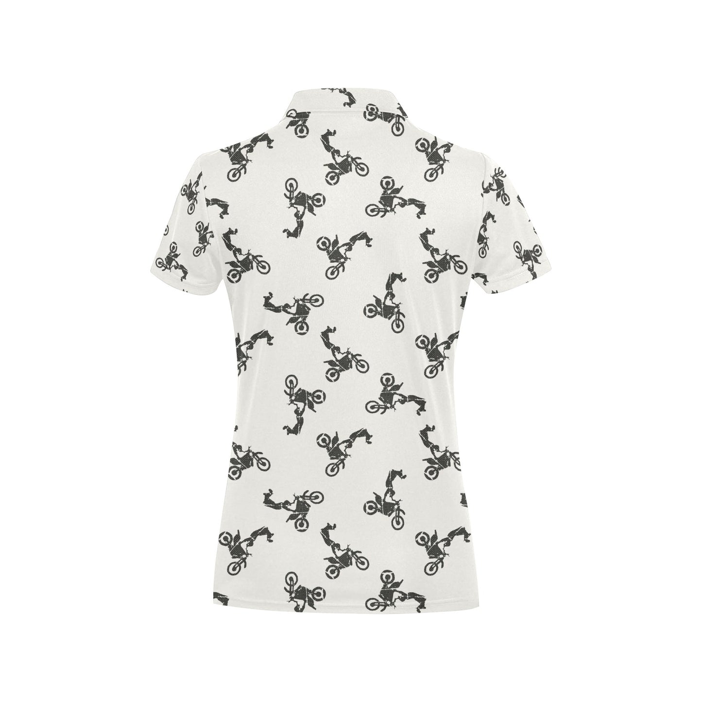Motocross Pattern Print Design 03 Women's Polo Shirt