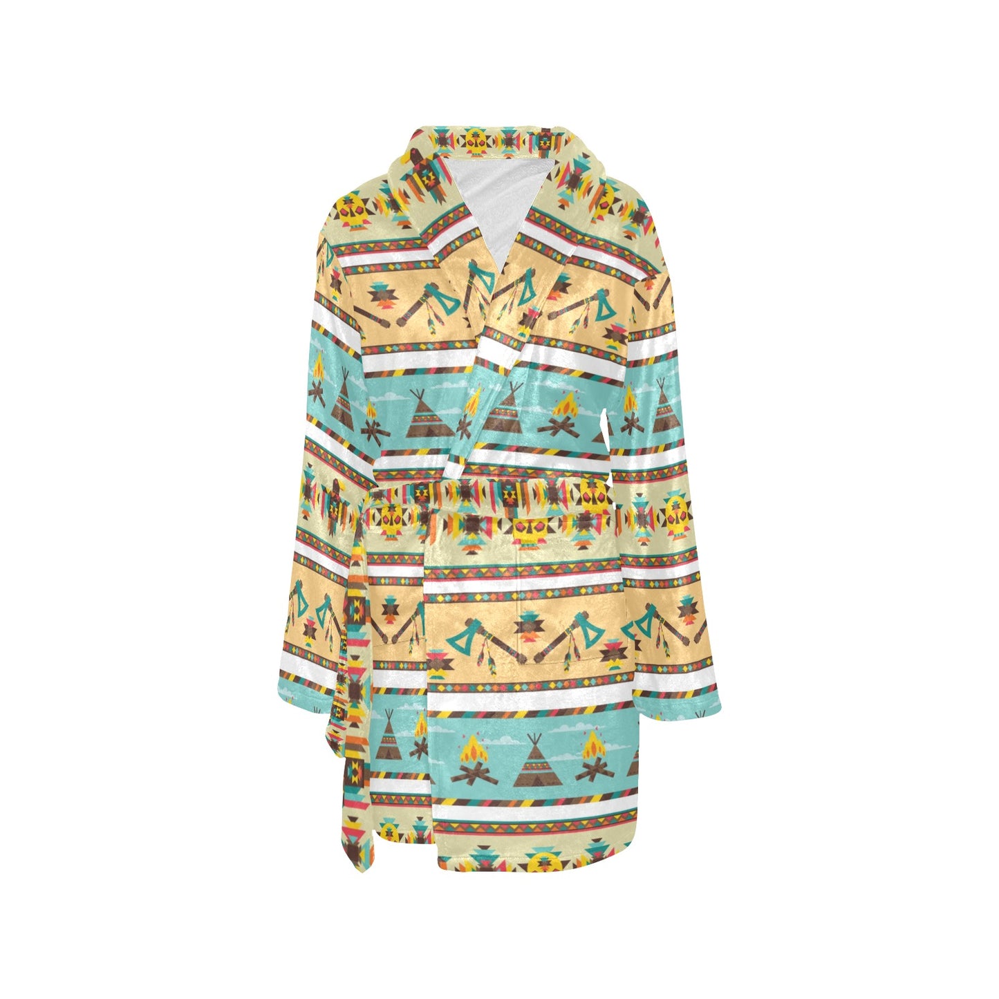 American indian Life Pattern Women's Fleece Robe