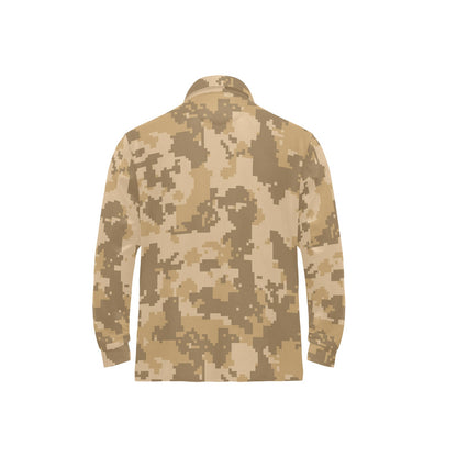 ACU Digital Desert Camouflage Long Sleeve Polo Shirt For Men's
