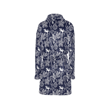 lizard Pattern Print Design 03 Women's Fleece Robe