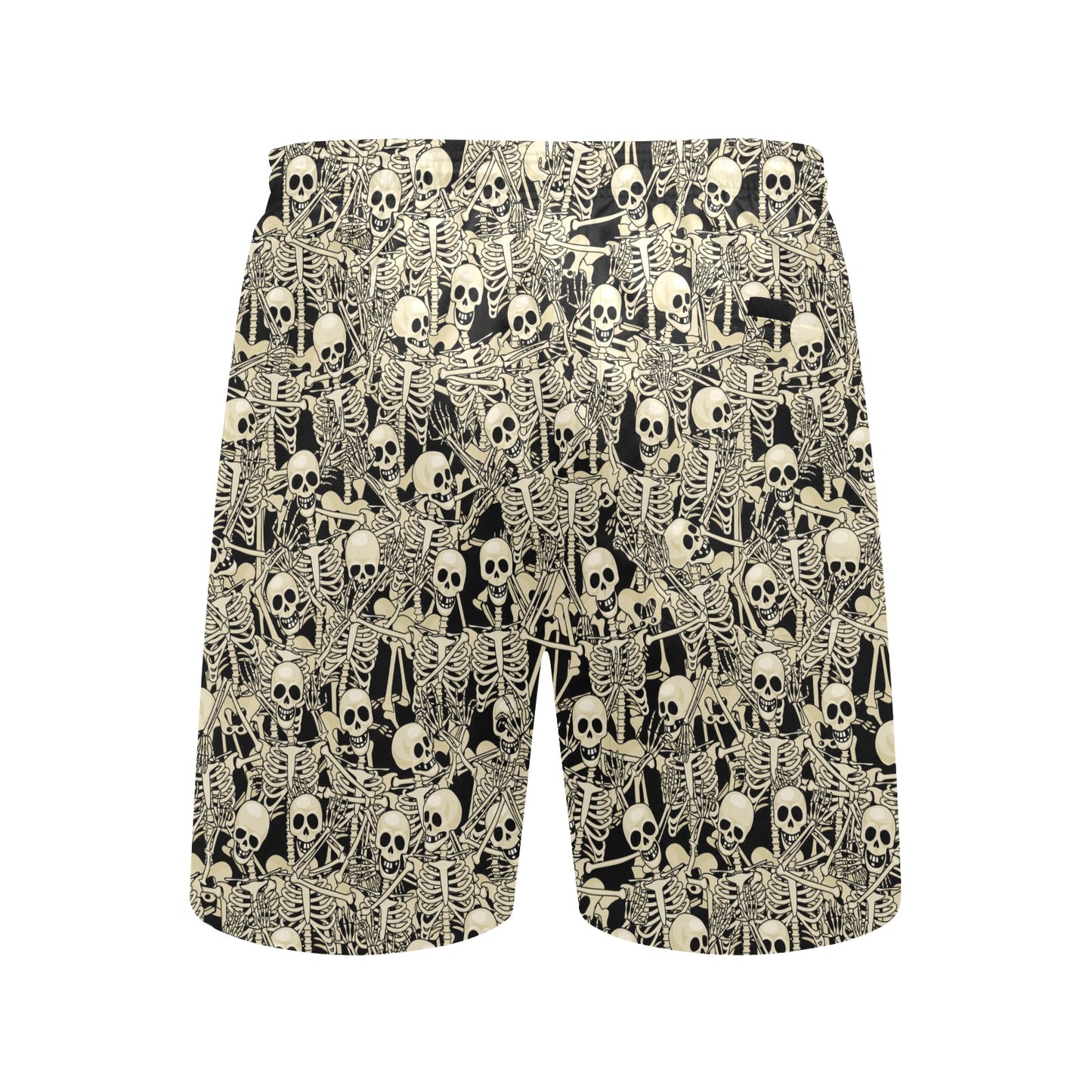 Skeleton Design Print Men's Swim Trunks Beach Shorts