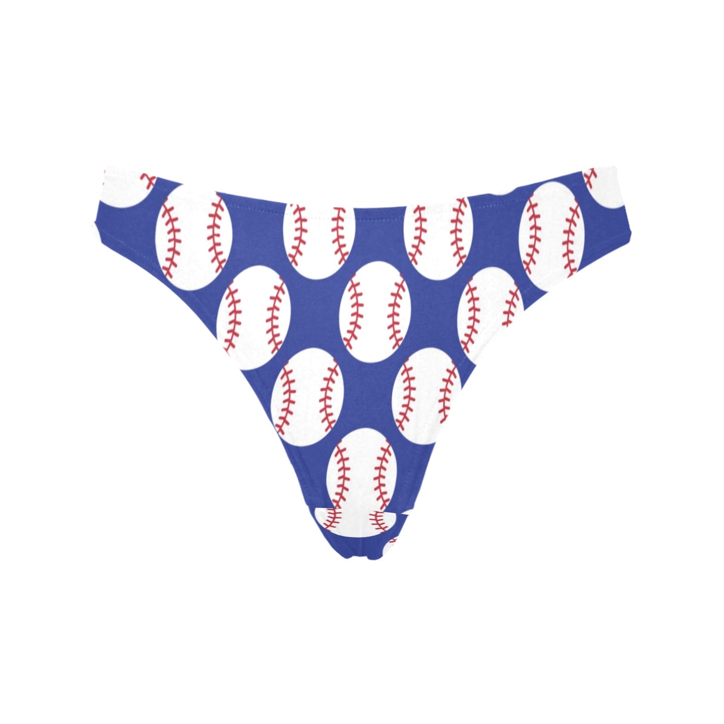 Baseball Blue Background Women's Thongs