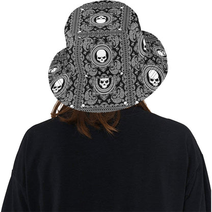 Bandana Skull Print Design LKS303 Unisex Bucket Hat