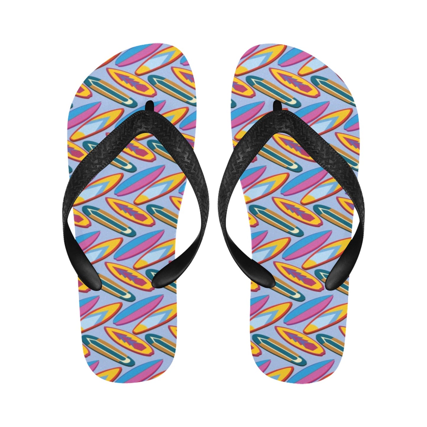 Surfboard Pattern Print Design LKS303 Flip Flops