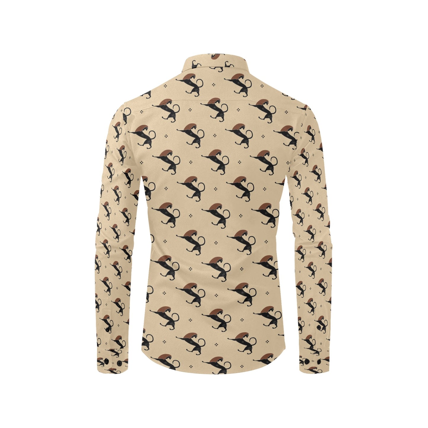 Ancient Greek Print Design LKS3011 Men's Long Sleeve Dress Shirt