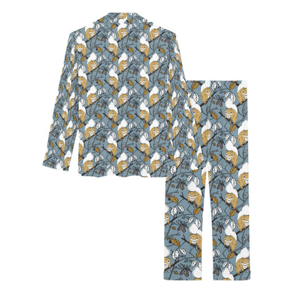 Squirrel Print Design LKS305 Women's Long Pajama Set