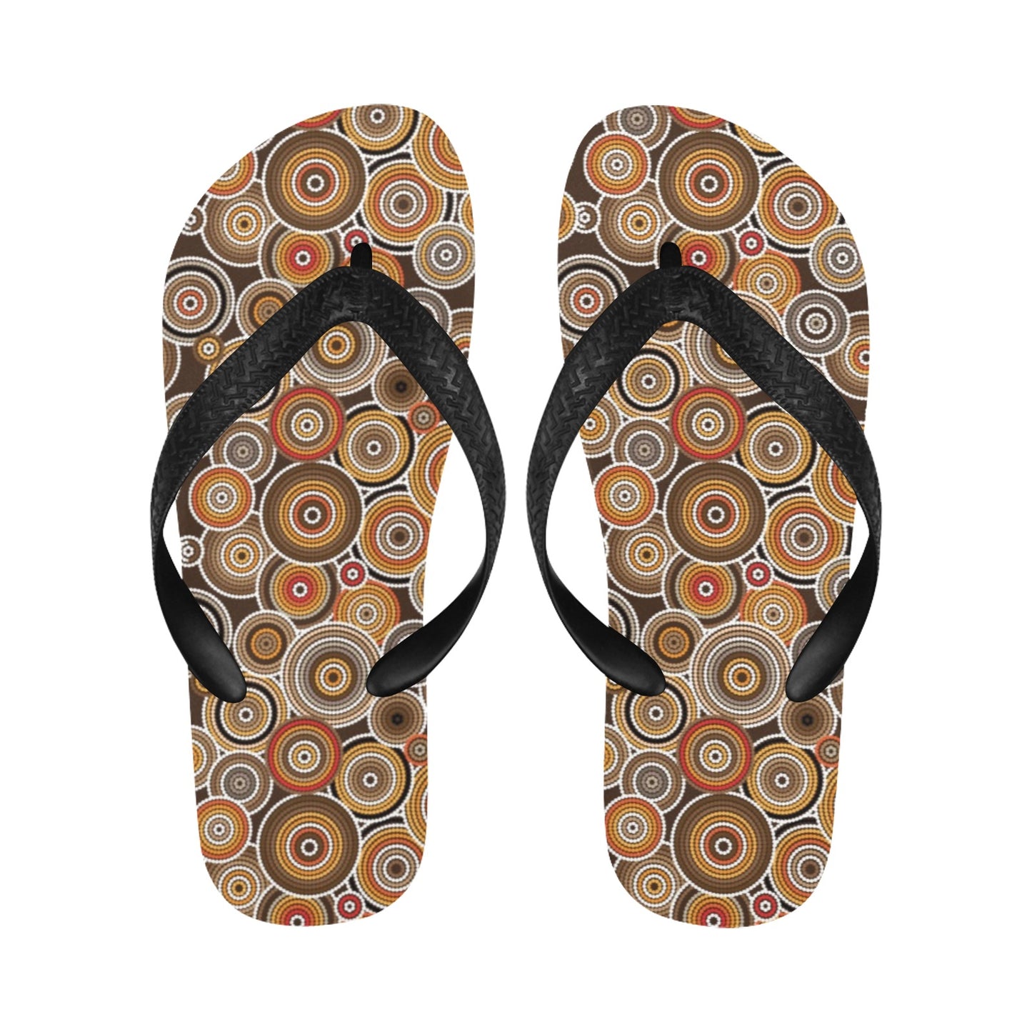 Aboriginal Print Design LKS402 Flip Flops
